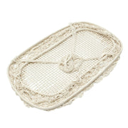 Amaca sospesa da giardino per bambini in cotone bianco Culle per bambini Corda intrecciata in cotone Altalena Sedia da giardino Biancheria da letto per bambini Cura del bambino 90 * 87 * 57 cm, 90x87x57cm