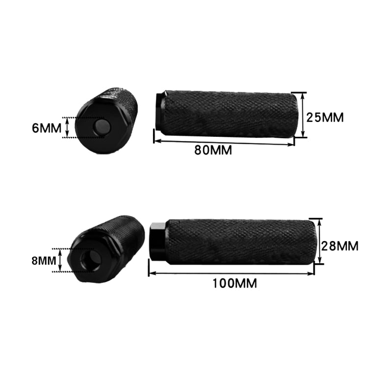 FMFXTR Sedile posteriore per bicicletta Pedale posteriore posteriore universale, Red Large Hole Long, Red Small Hole Short, Blue Large Hole Long, Blue Small Hole Short, Green Small Hole Short, Black Large Hole Long, Black Small Hole Short