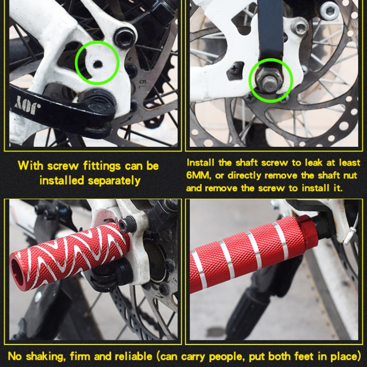 FMFXTR Sedile posteriore per bicicletta Pedale posteriore posteriore universale, Red Large Hole Long, Red Small Hole Short, Blue Large Hole Long, Blue Small Hole Short, Green Small Hole Short, Black Large Hole Long, Black Small Hole Short