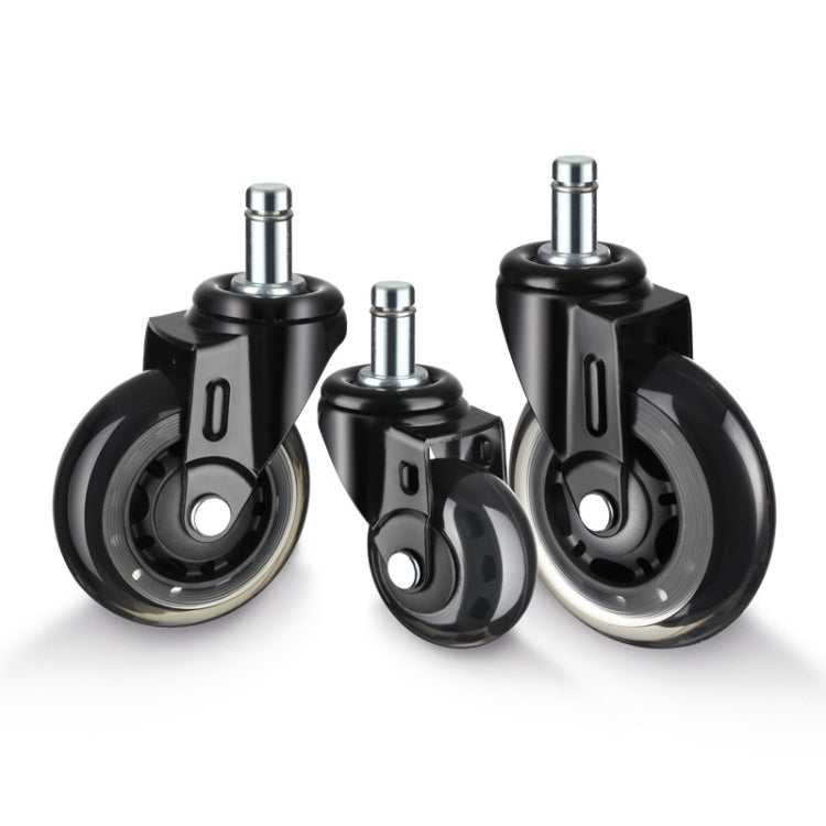 5 PCS Mobili PU Universal Plug Caster Sedia da ufficio Ruota muta, Dimensioni:, 2 Inch, 2.5 Inch, 3 Inch