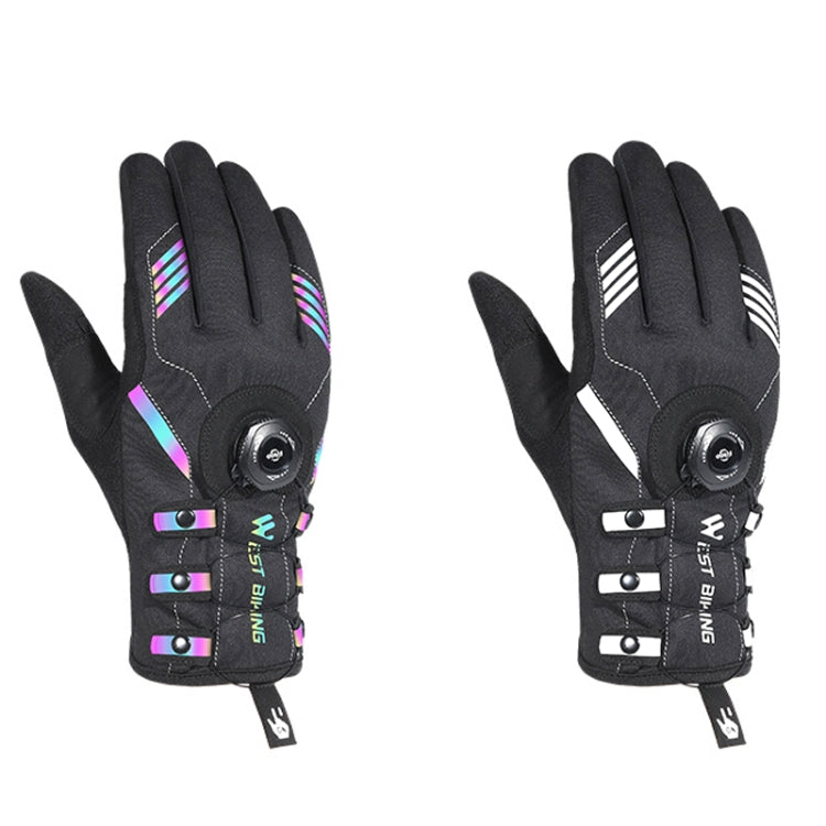 WEST BIKING Guanti da ciclismo autobloccanti traspiranti a dita lunghe con fibbia, M, L, XL, 2XL