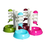 Dispenser automatico d'acqua per animali domestici antiscivolo e a prova di perdite, Green, Wine Red, Rose Red, Blue