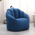Fodera in tessuto sfoderabile e lavabile per divano pigro in cotone, Royal Blue, Lemon Yellow, Watermelon Red
