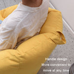 Fodera in tessuto sfoderabile e lavabile per divano pigro in cotone, Royal Blue, Lemon Yellow, Watermelon Red