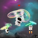 Giocattolo luminoso del robot della girobussola degli aerei dell'uomo d'acciaio di induzione per i bambini, Blue Astronauts, Pink Astronaut, White Astronauts, Cosmic Spacecraft, Cosmic Explorer