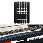 6 PCS FMFXTR Pellicola protettiva per forcella anteriore con adesivo per catena di protezione per biciclette, Carbon Fiber, Matt Color, Transparent