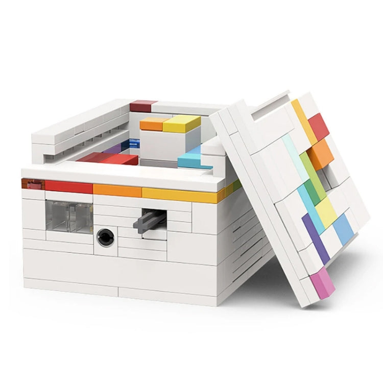 BuildMoc Scatola di decrittazione per giocattoli a blocchi ad incastro Rainbow Road, BuildMoc Interlocking Block