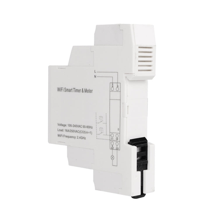 SINOTIMER TM608 Smart WiFi Misuratore di potenza monofase Mobile App Home Rail Meter 16A 100-240V, TM608