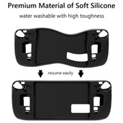 Custodia in silicone per console di gioco PGTECH con particelle antiscivolo per Steam Deck, Black