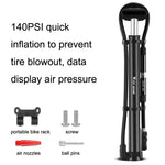 WEST BIKING YP0711122 Pompa portatile ad alta pressione per bicicletta, WEST BIKING YP0711122(Black), WEST BIKING YP0711122(Silver)