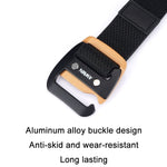 AWMN Cintura da uomo con fibbia sportiva in tessuto elasticizzato casual, lunghezza:, 120cm