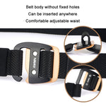AWMN Cintura da uomo con fibbia sportiva in tessuto elasticizzato casual, lunghezza:, 120cm