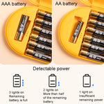 Scatola di immagazzinaggio della batteria per uso domestico Scatola dell'organizzatore di immagazzinaggio del caricatore del cavo dati, Pink Single Layer, Blue Single Layer, Yellow Single Layer, Gray White Single Layer, Pink Double Layer               ...