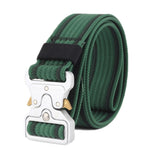 Cintura in nylon intrecciato con fibbia a sgancio rapido, Green, Khaki, Black, Grey, Black Red Edge, Black Blue Edge, Dark Royal Blue, Wolf Brown