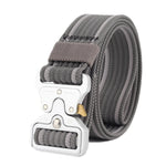 Cintura in nylon intrecciato con fibbia a sgancio rapido, Green, Khaki, Black, Grey, Black Red Edge, Black Blue Edge, Dark Royal Blue, Wolf Brown