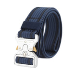 Cintura in nylon intrecciato con fibbia a sgancio rapido, Green, Khaki, Black, Grey, Black Red Edge, Black Blue Edge, Dark Royal Blue, Wolf Brown
