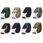 Cintura in nylon intrecciato con fibbia a sgancio rapido, Green, Khaki, Black, Grey, Black Red Edge, Black Blue Edge, Dark Royal Blue, Wolf Brown