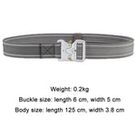 Cintura in nylon intrecciato con fibbia a sgancio rapido, Green, Khaki, Black, Grey, Black Red Edge, Black Blue Edge, Dark Royal Blue, Wolf Brown
