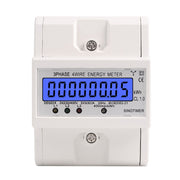 SINOTIMER Contatore elettrico a binario con display retroilluminato trifase 5-100A 400V, DDS024, DDS024T