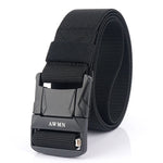 AWMN Cintura da uomo in nylon elastico con fibbia in metallo, lunghezza:, 120cm