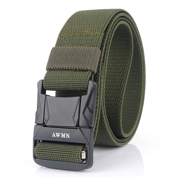 AWMN Cintura da uomo in nylon elastico con fibbia in metallo, lunghezza:, 120cm