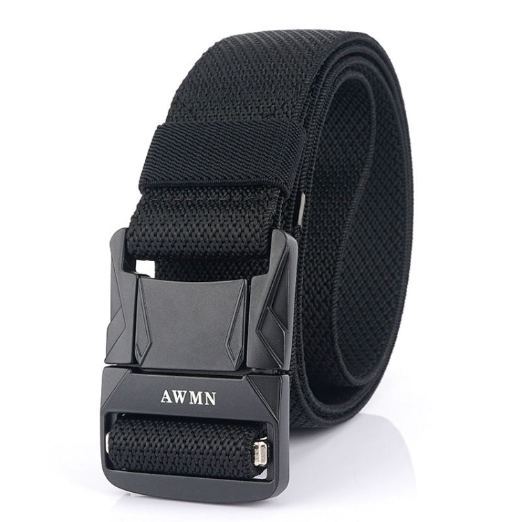 AWMN Cintura da uomo in nylon elastico con fibbia in metallo, lunghezza:, 120cm