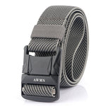 AWMN Cintura da uomo in nylon elastico con fibbia in metallo, lunghezza:, 120cm