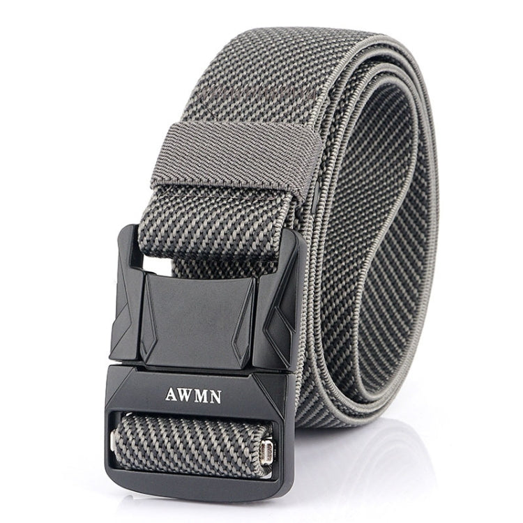 AWMN Cintura da uomo in nylon elastico con fibbia in metallo, lunghezza:, 120cm