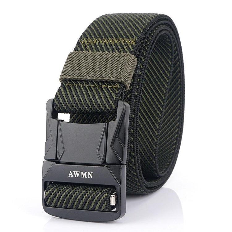 AWMN Cintura da uomo in nylon elastico con fibbia in metallo, lunghezza:, 120cm