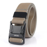 AWMN Cintura da uomo in nylon elastico con fibbia in metallo, lunghezza:, 120cm