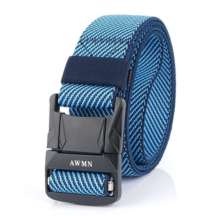 AWMN Cintura da uomo in nylon elastico con fibbia in metallo, lunghezza:, 120cm