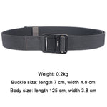 AWMN Cintura da uomo in nylon elastico con fibbia in metallo, lunghezza:, 120cm