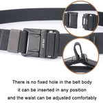 AWMN Cintura da uomo in nylon elastico con fibbia in metallo, lunghezza:, 120cm