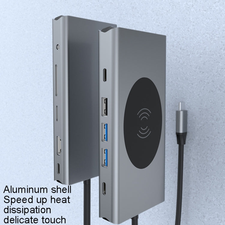 Hub di ricarica wireless per docking station di tipo C 13 in 1 BX13V, BX13V