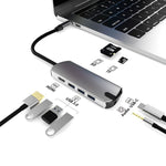 Dock USB Hub 8 in 1 con HDMI, lettore SD/TF e audio 3,5 mm