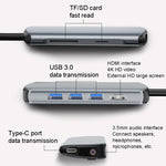 Dock USB Hub 8 in 1 con HDMI, lettore SD/TF e audio 3,5 mm