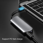 Dock USB Hub 8 in 1 con HDMI, lettore SD/TF e audio 3,5 mm