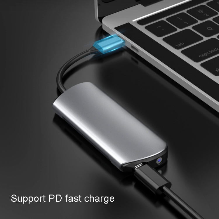 Dock USB Hub 8 in 1 con HDMI, lettore SD/TF e audio 3,5 mm
