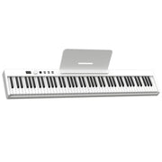 Piano elettrico pieghevole intelligente portatile a 88 tasti, spina europea, PJ88C White, PJ88C Black, PJ88CD Black With Light