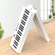 Piano elettrico pieghevole intelligente portatile a 88 tasti, spina europea, PJ88C White, PJ88C Black, PJ88CD Black With Light