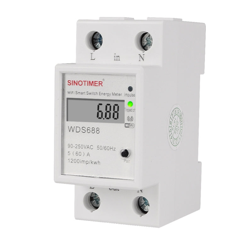 Misuratore di potenza monofase WiFi 5-60A 230V WDS688