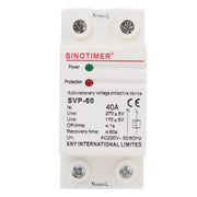 Protezione da sovrapressione intelligente autoduplex monofase SINOTIMER, SVP-60