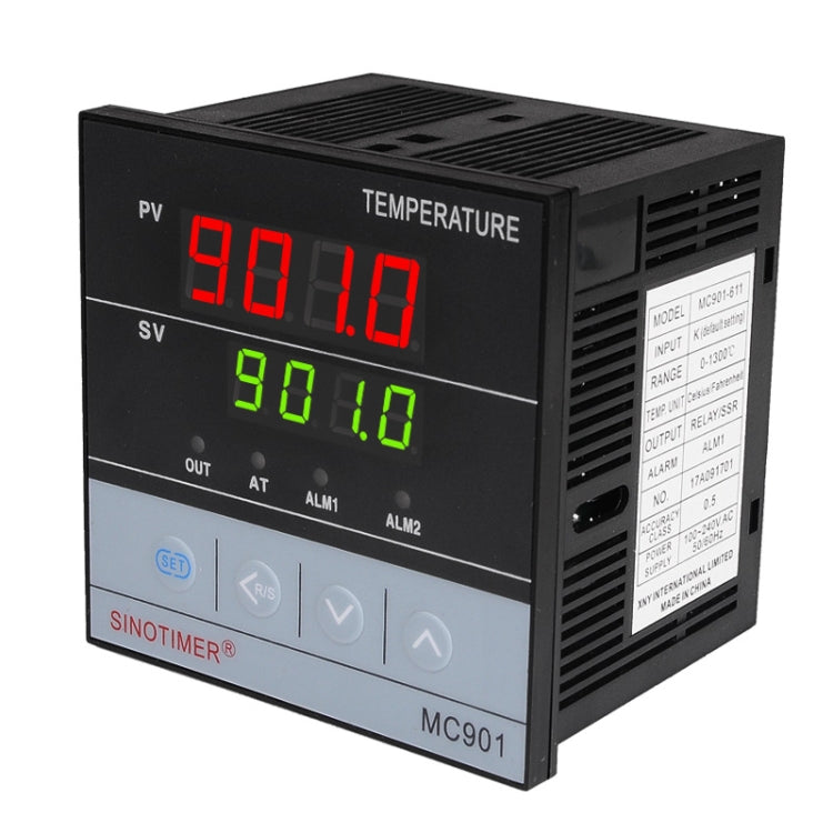 SINOTIMER MC901 Relè di refrigerazione per riscaldamento dello strumento di controllo della temperatura PID a guscio corto, MC901