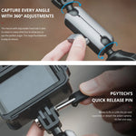 Supporto da manubrio per action camera PGYTECH per Insta360 ONE / ONE R / OSMO Action / GoPro, Handlebar Mount