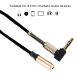 Linea audio retrattile a molla a gomito maschio-femmina da 5 mm da 3,5 mm, lunghezza del cavo: 1,5 m