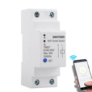 SINOTIMER TM607 Smart WiFi Timer Mobile App Home Rail Remote Control Time Switch 80A 85-300V, TM607