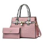2613 Borse 2 in 1 con motivo a pietra di grande capacità, Red, Khaki, Green, Black, Pink, Coffee, Soil Yellow