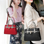 2613 Borse 2 in 1 con motivo a pietra di grande capacità, Red, Khaki, Green, Black, Pink, Coffee, Soil Yellow