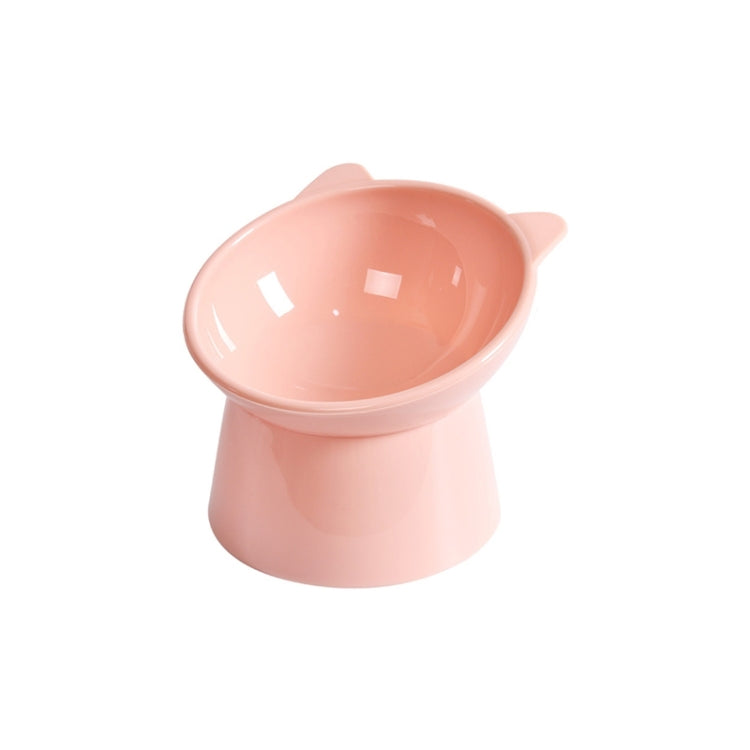 Ciotola per alimenti per bocca inclinata cervicale con protezione alta per animali domestici Ciotola per gatti in plastica antiribaltamento, Blue, Pink, Gray