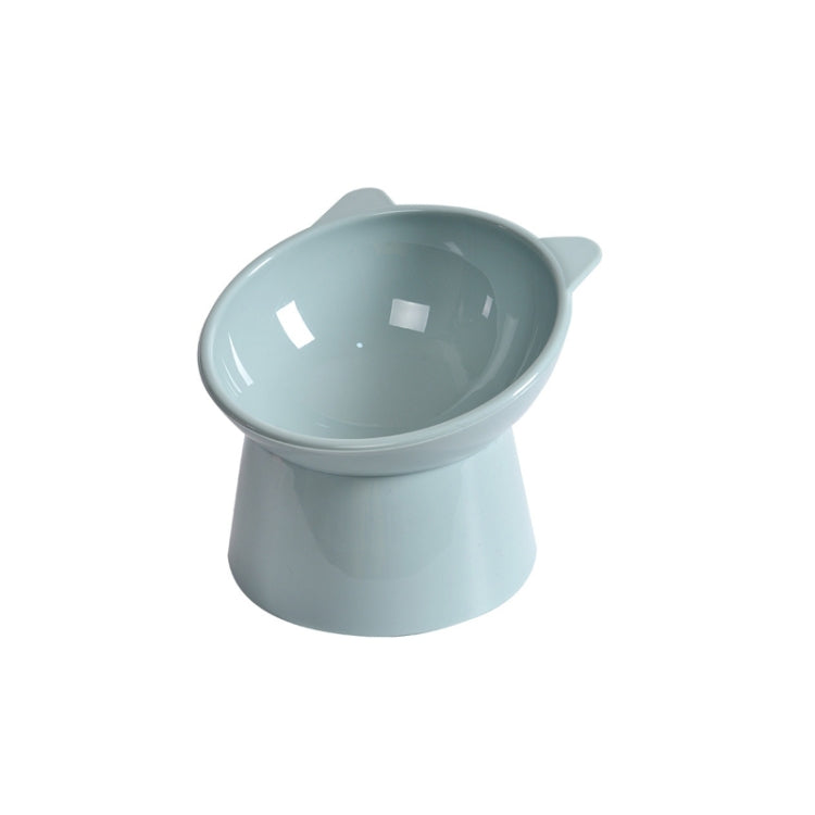 Ciotola per alimenti per bocca inclinata cervicale con protezione alta per animali domestici Ciotola per gatti in plastica antiribaltamento, Blue, Pink, Gray